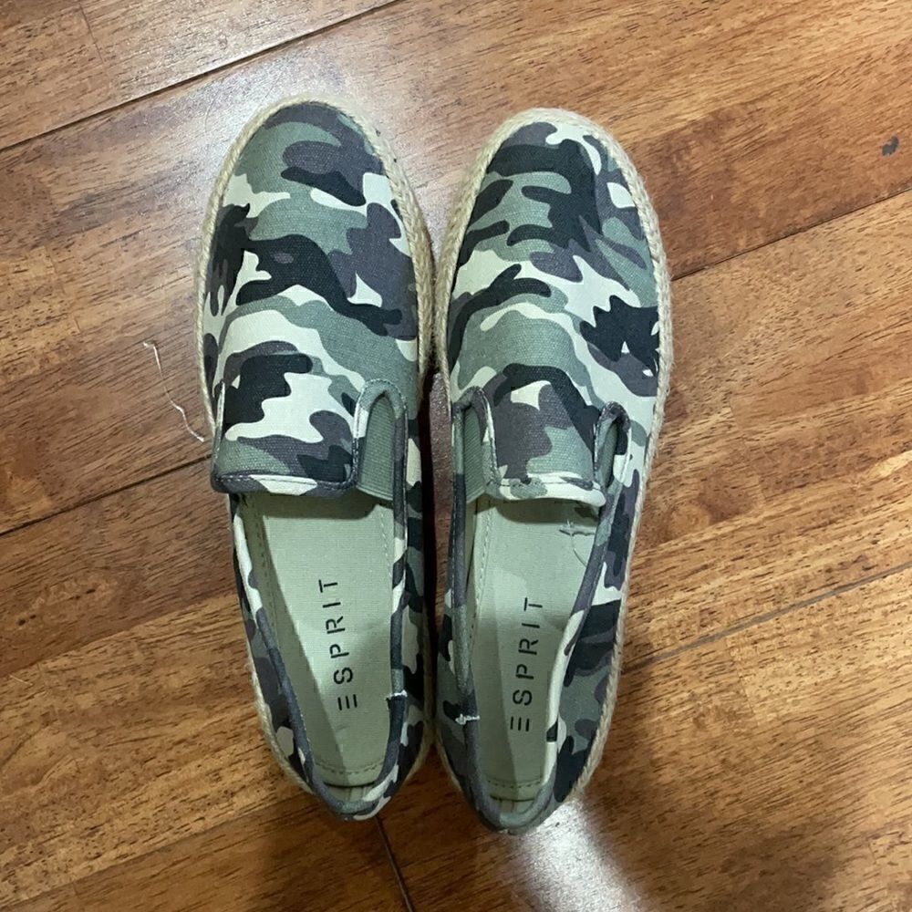 Combat Wedge Espadrille Pull on Sneakers